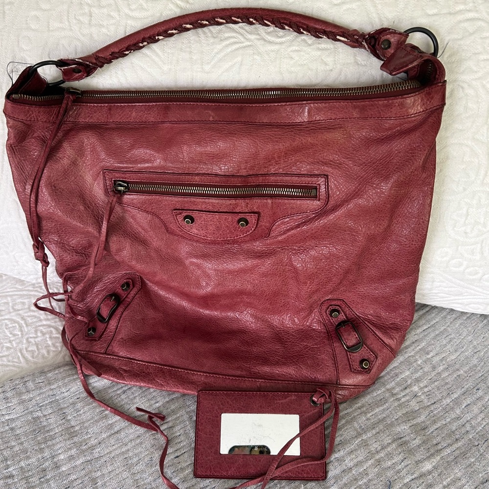 Balenciaga Red Leather Day Bag